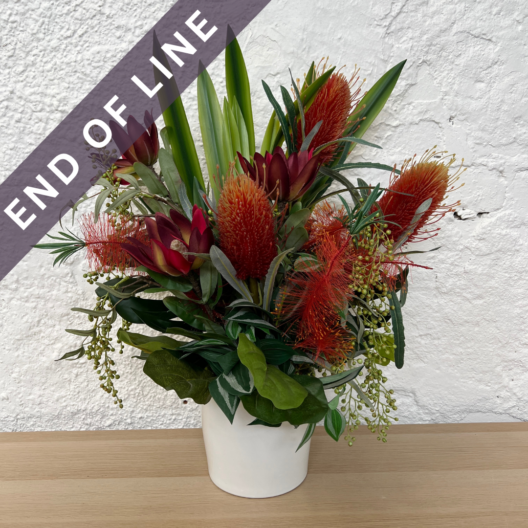Artificial Floral Arrangement (Ex Rental) Reds Ceramic #4