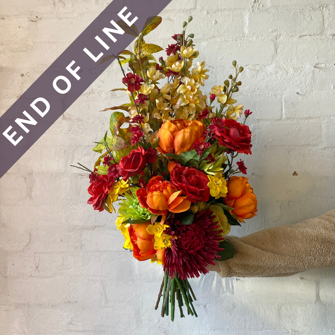 Artificial Floral Arrangement - Reds and Yellows Bunch