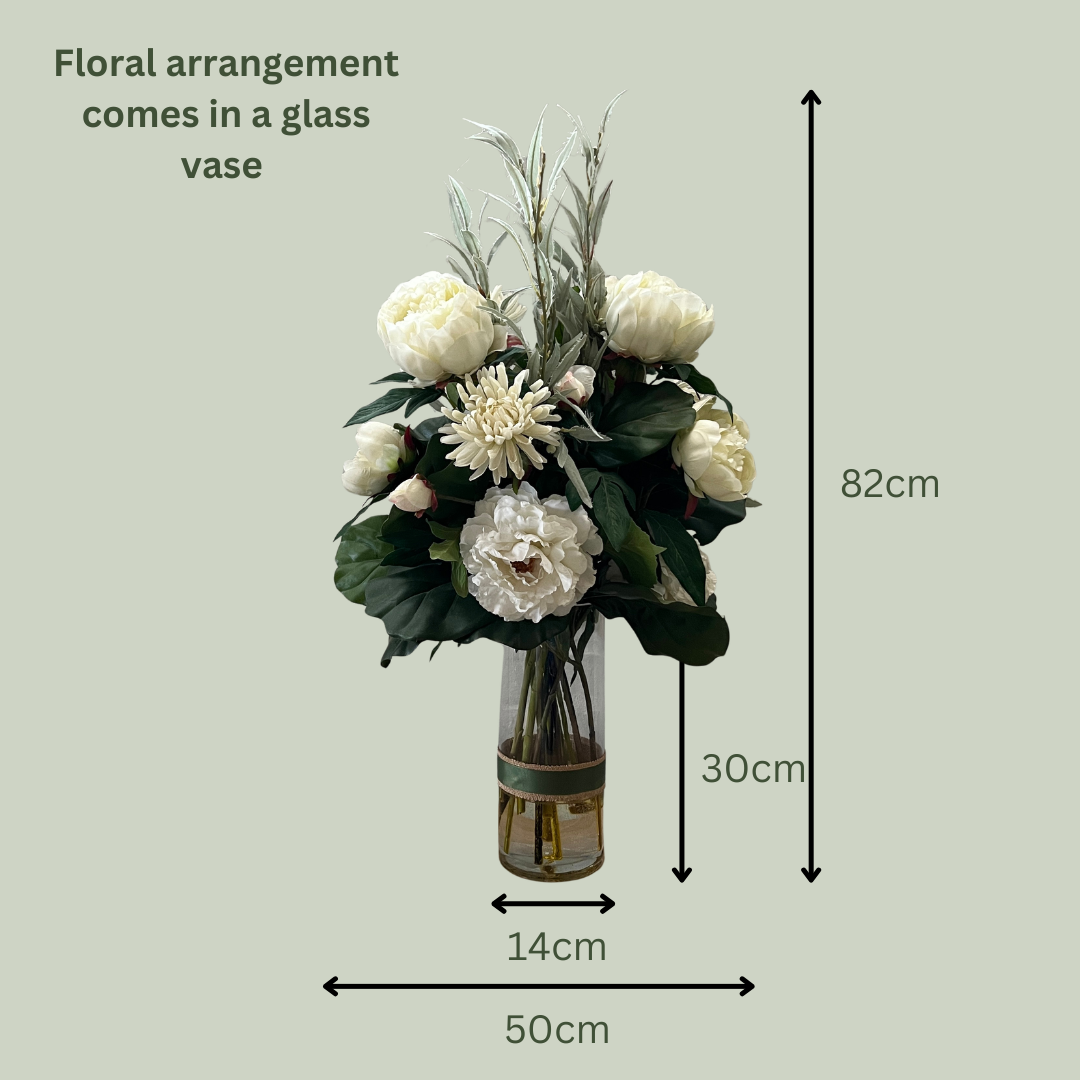 Artificial Floral Arrangement (Ex Rental) Whites #2