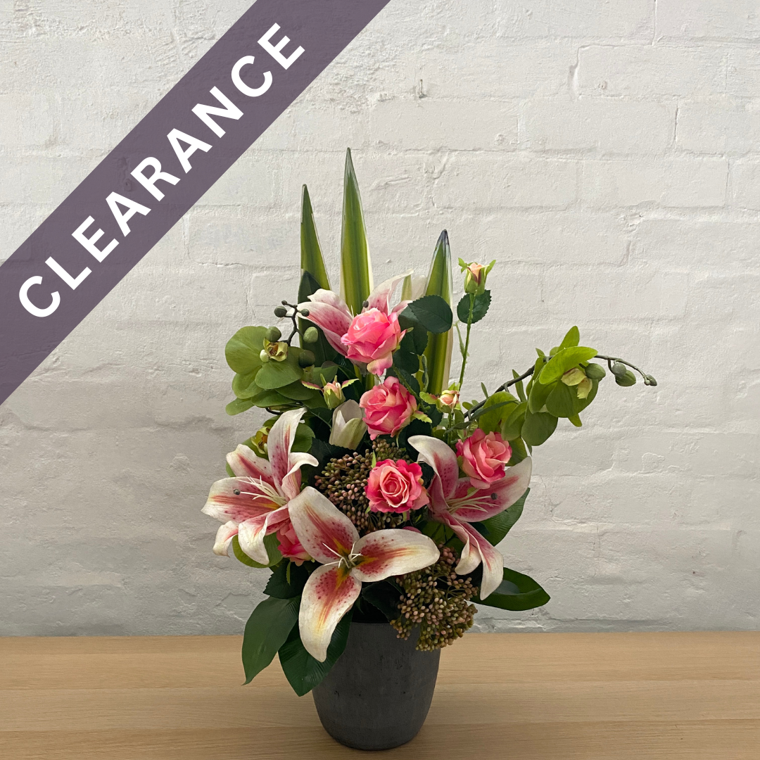 Artificial Floral Arrangement (Ex Rental) Pinks Ceramic #3