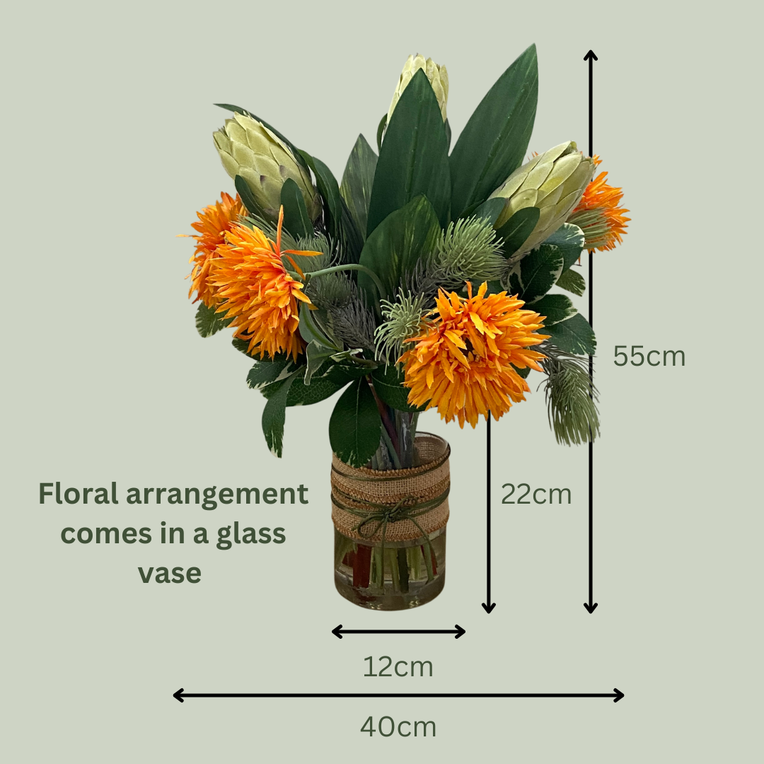 Artificial Floral Arrangement (Ex Rental) Oranges