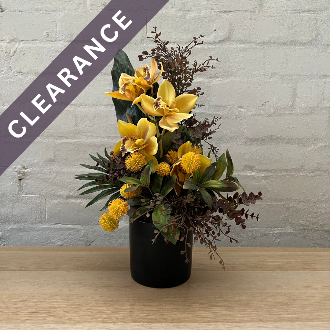 Artificial Floral Arrangement (Ex Rental) Yellows Ceramic