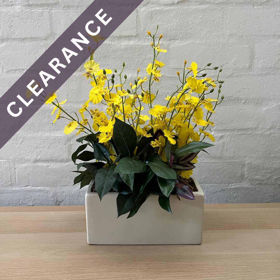 Artificial Floral Arrangement (Ex Rental) Yellows Ceramic #2