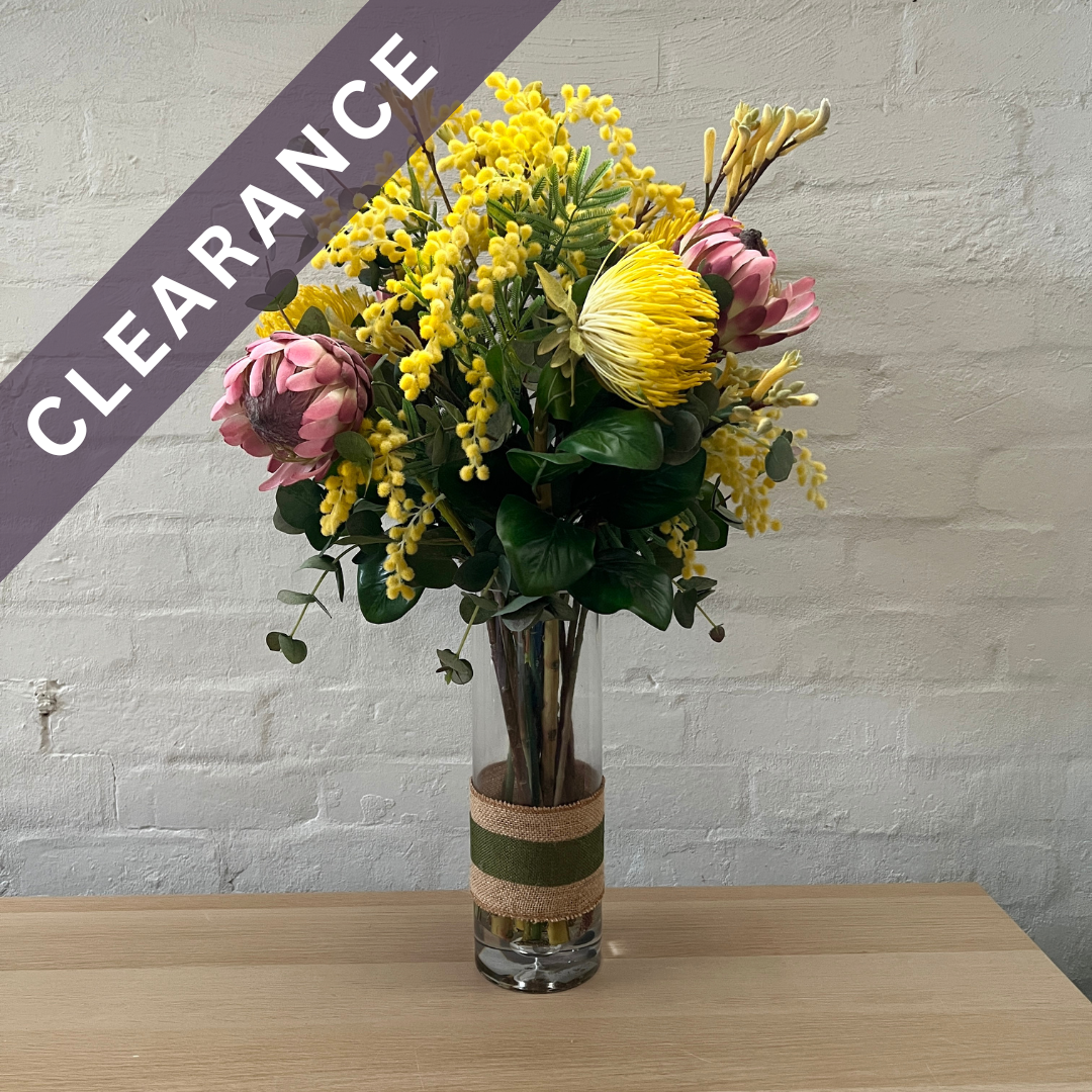 Artificial Floral Arrangement (Ex Rental) Yellow and Pinks #2