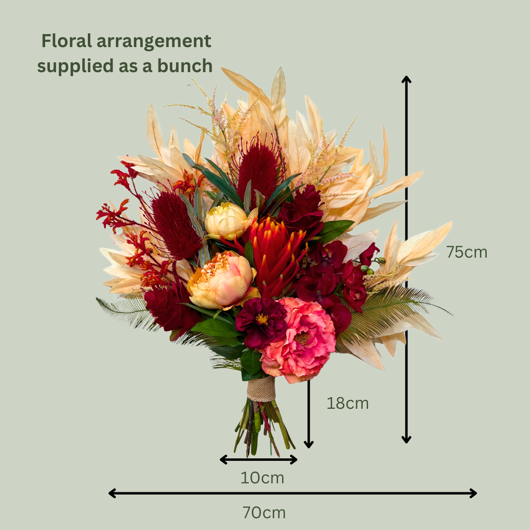 Artificial Floral Arrangement - Reds and Yellows Bunch #2
