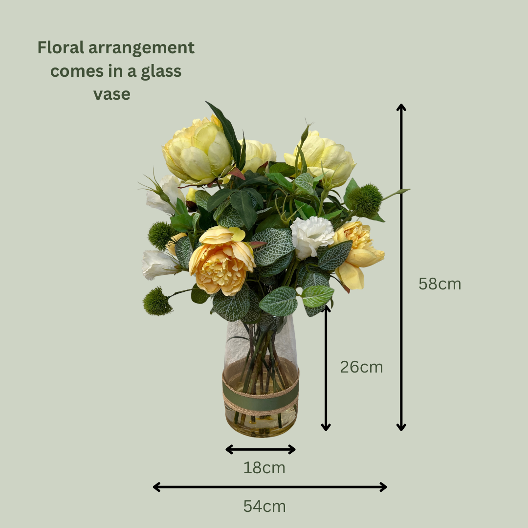 Artificial Floral Arrangement (Ex Rental) Yellows