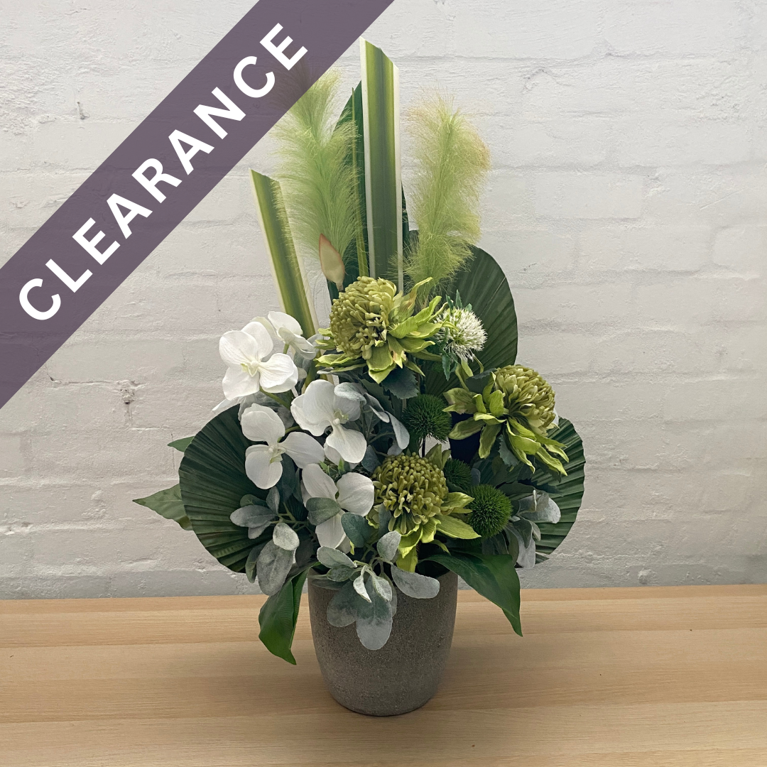 Artificial Floral Arrangement (Ex Rental) Greens Ceramic
