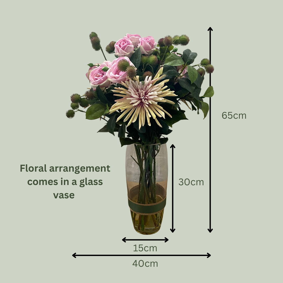 Artificial Floral Arrangement (Ex Rental) Light Purples