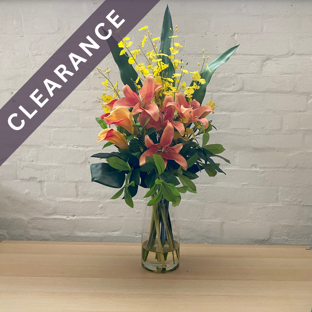 Artificial Floral Arrangement (Ex Rental) Oranges and Yellows