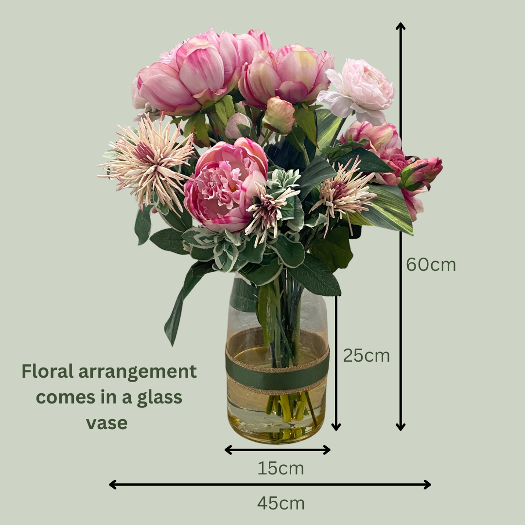 Artificial Floral Arrangement (Ex Rental) Pinks
