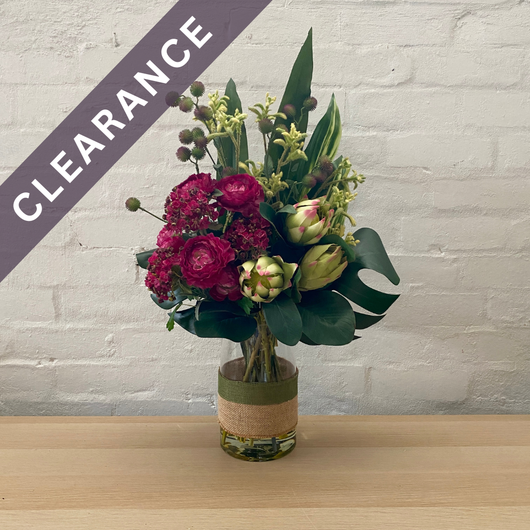 Artificial Floral Arrangement (Ex Rental) Pinks and Greens