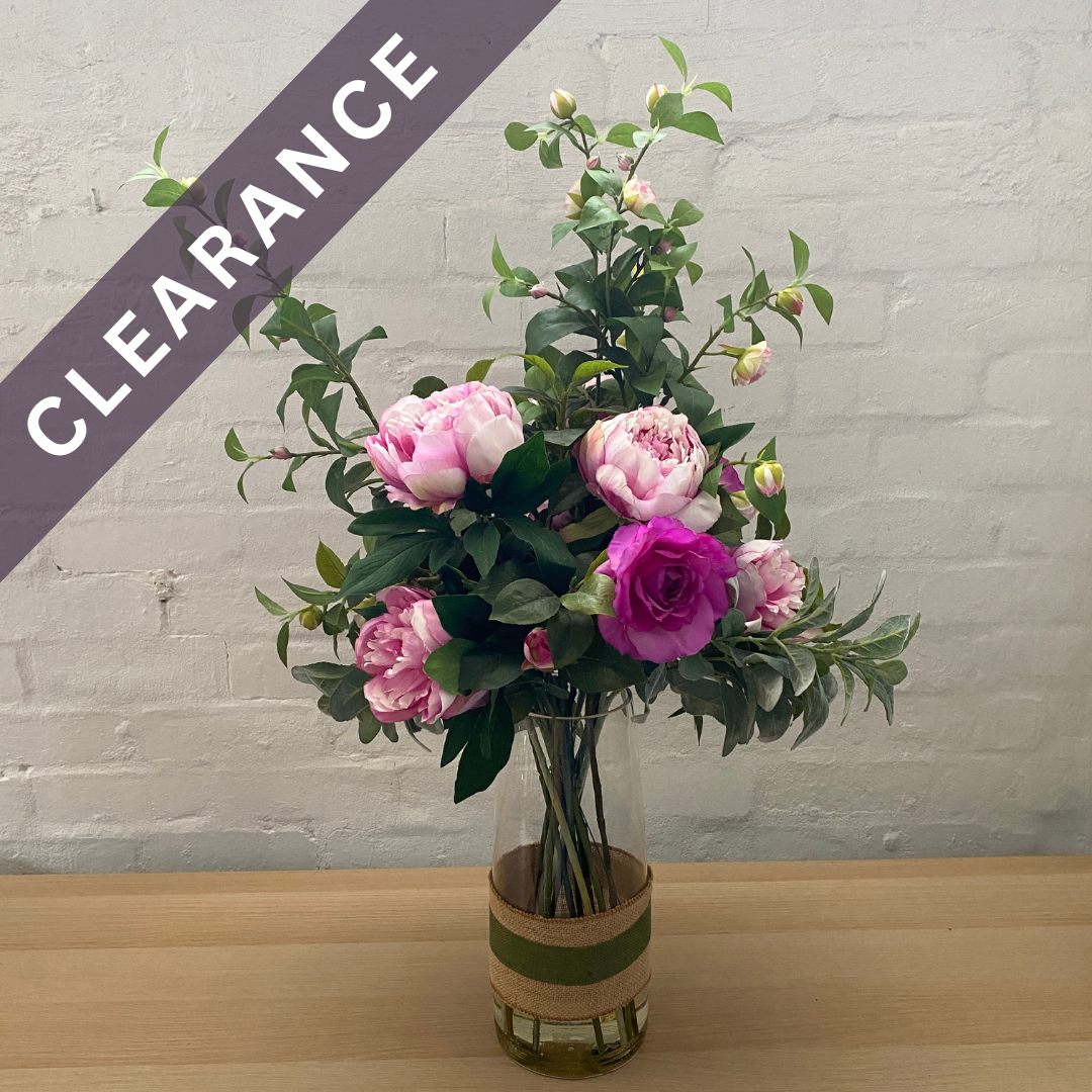 Artificial Floral Arrangement (Ex Rental) Pinks and Purples #2