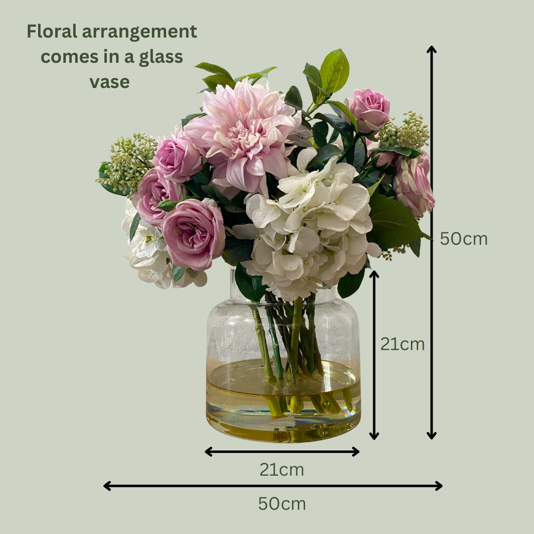 Artificial Floral Arrangement (Ex Rental) Pinks and Whites #2