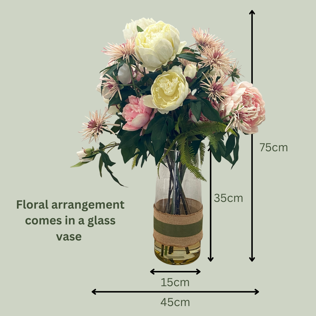 Artificial Floral Arrangement (Ex Rental) Pinks and Whites  #3