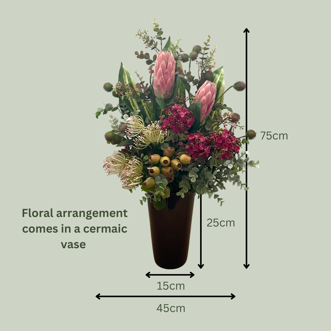 Artificial Floral Arrangement (Ex Rental) Pinks Ceramics #2