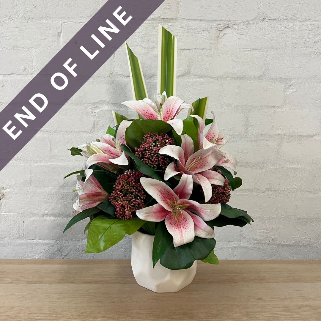 Artificial Floral Arrangement (Ex Rental) Pinks Ceramic #8