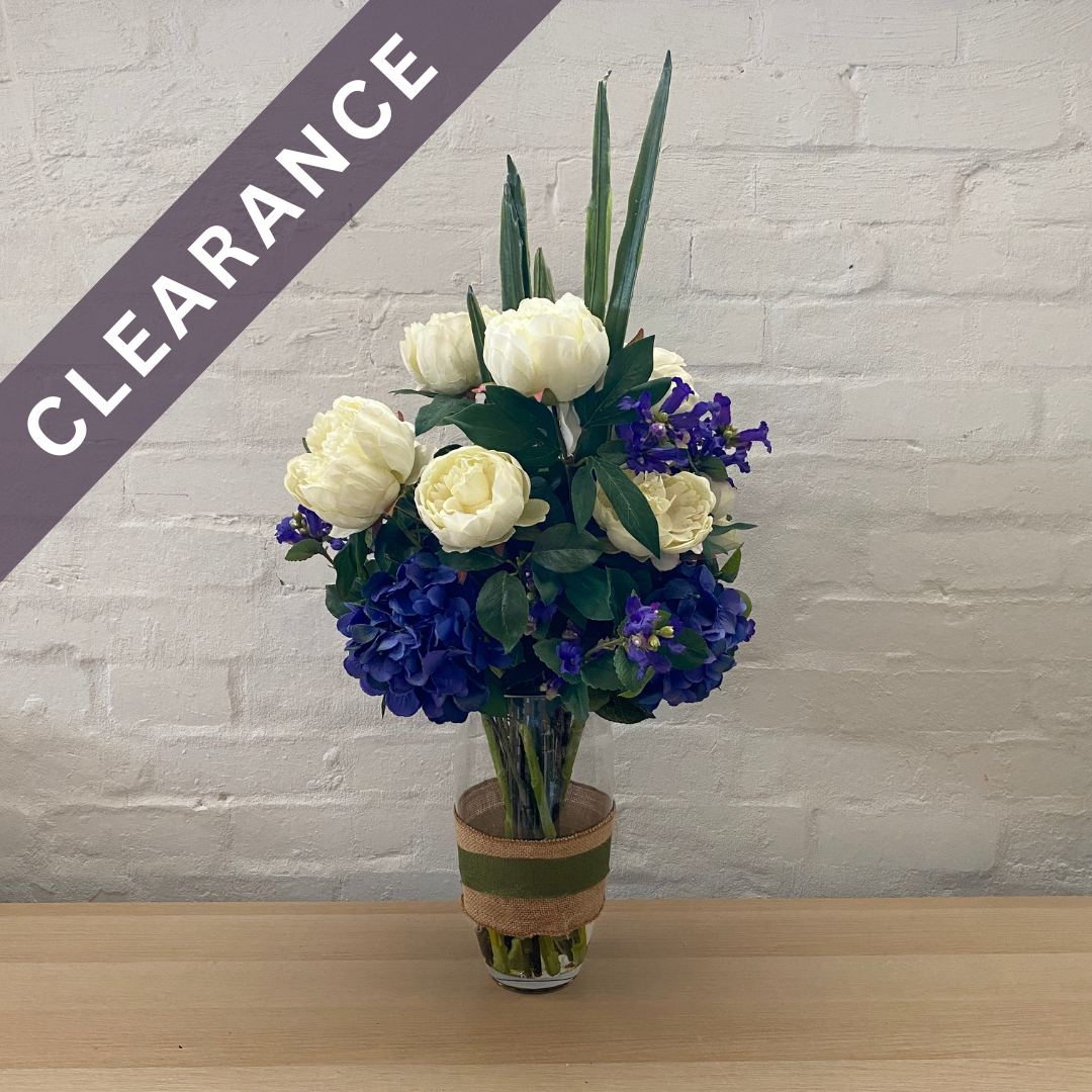 Artificial Floral Arrangement (Ex Rental) Purples and Whites