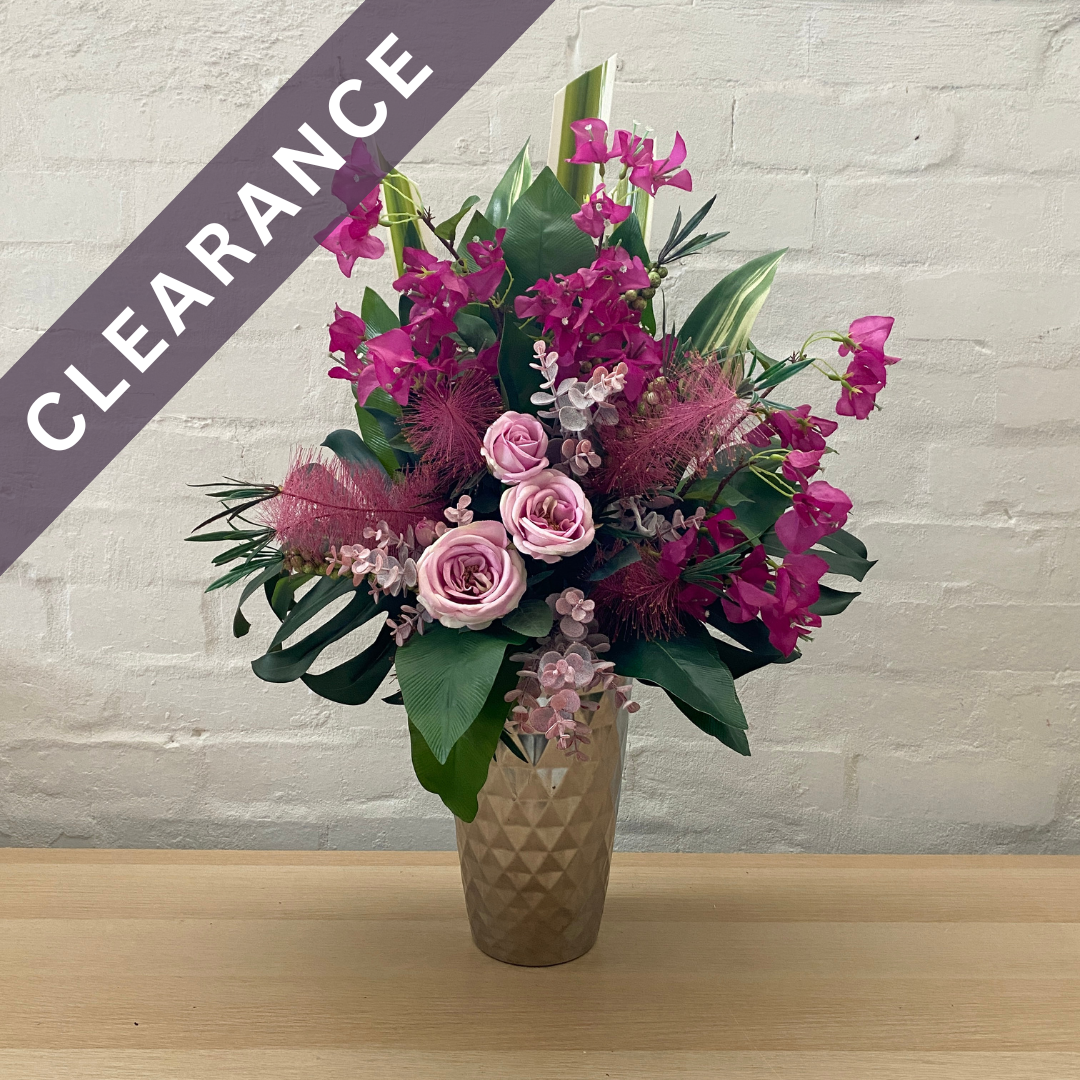 Artificial Floral Arrangement (Ex Rental) Pinks Ceramic