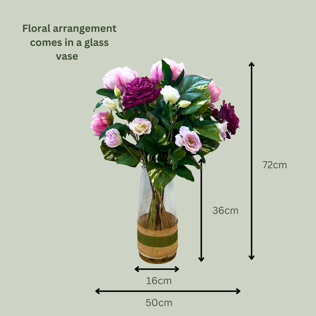 Artificial Floral Arrangement (Ex Rental) Purples #2