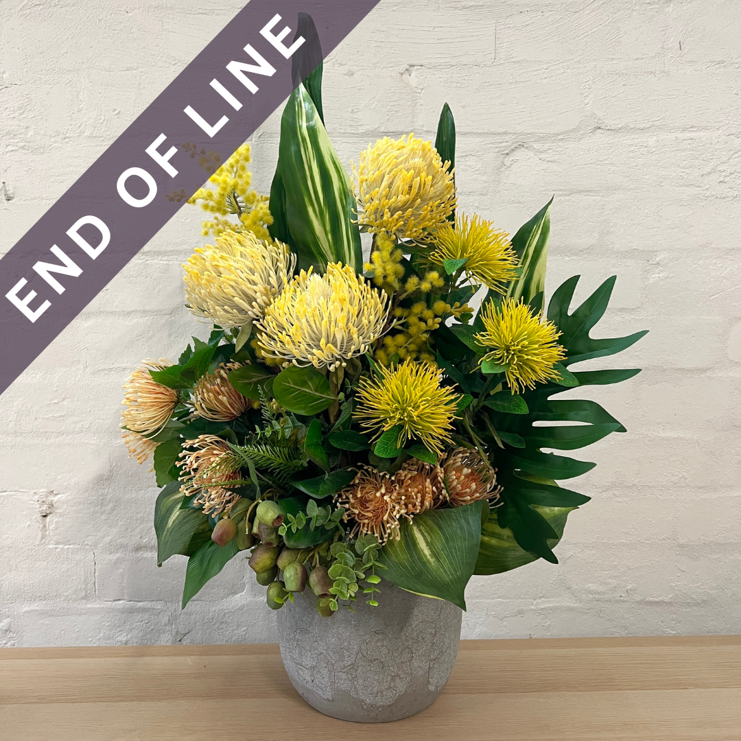 Artificial Floral Arrangement (Ex Rental) Yellows Ceramic #1