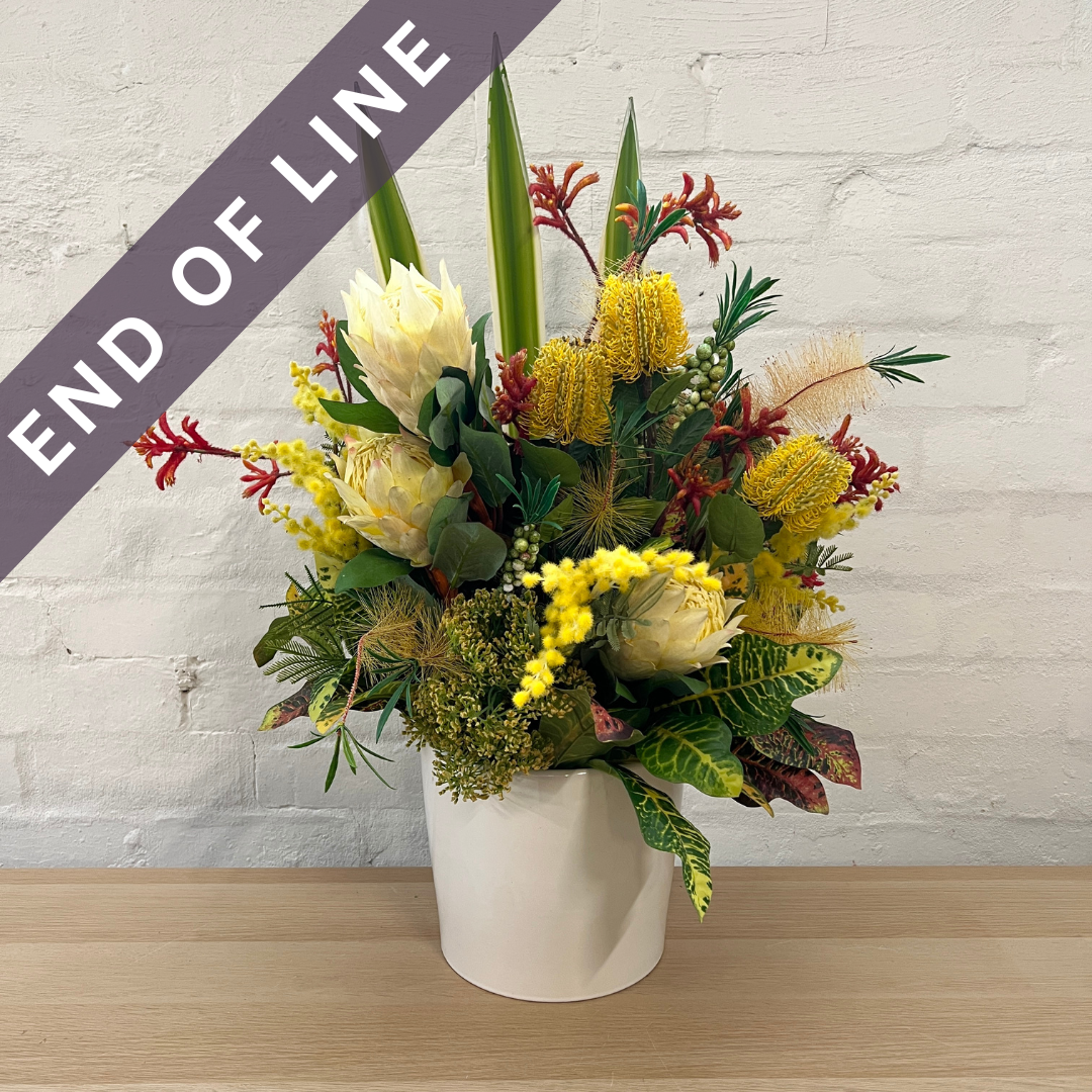 Artificial Floral Arrangement (Ex Rental) Yellows Ceramic #3
