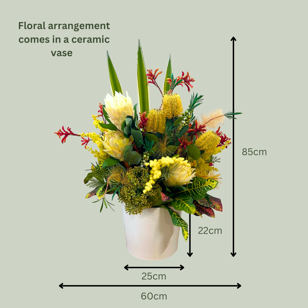 Artificial Floral Arrangement (Ex Rental) Yellows Ceramic #3