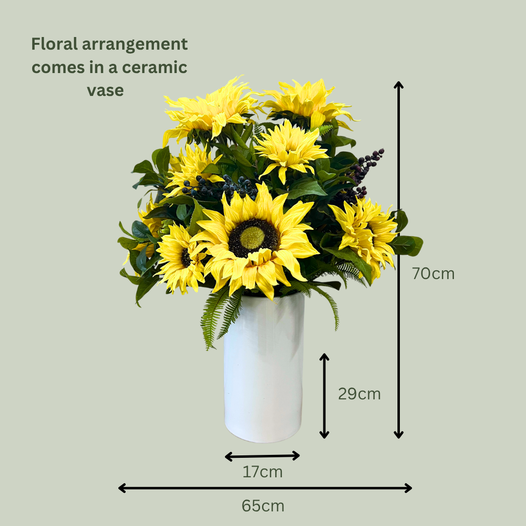 Artificial Floral Arrangement (Ex Rental) Yellows Ceramic #5