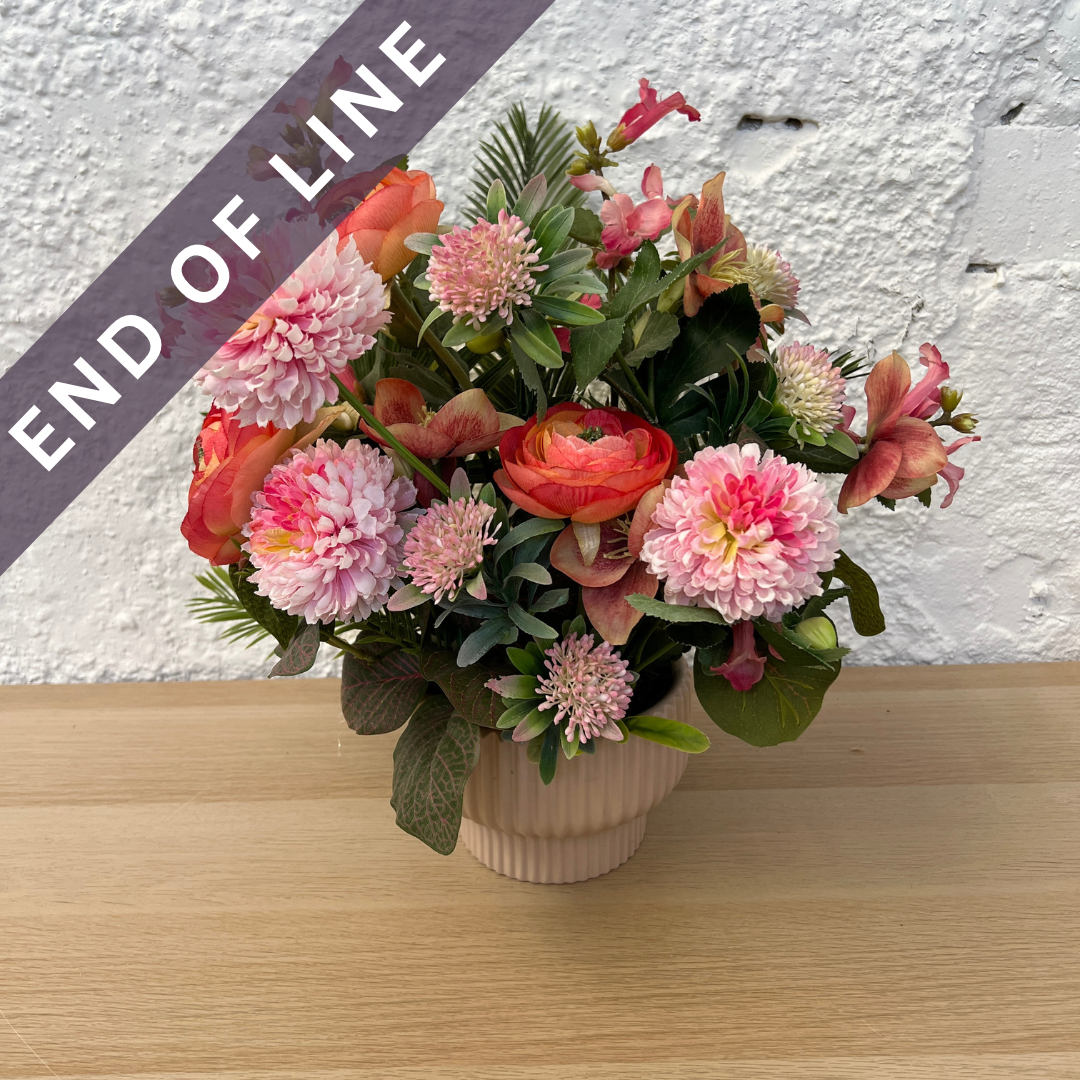 Artificial Floral Arrangement (Ex Rental) Pinks Ceramic #5