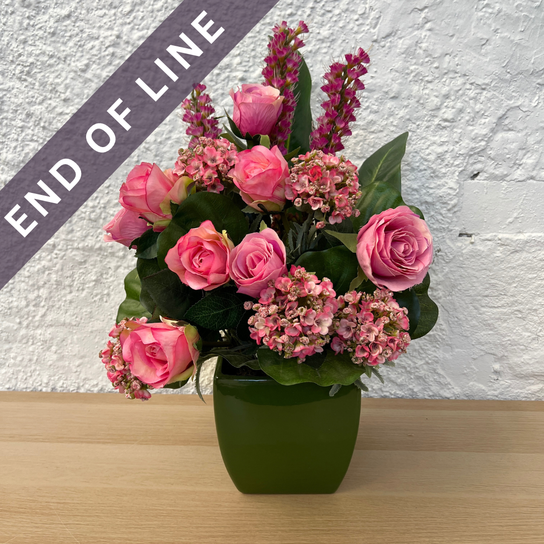 Artificial Floral Arrangement (Ex Rental) Pinks Ceramic #6