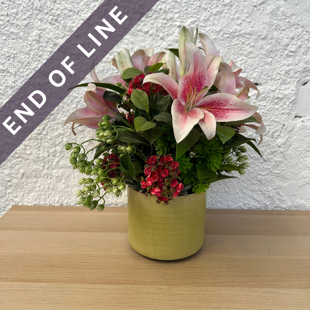 Artificial Floral Arrangement (Ex Rental) Pinks Ceramic #7