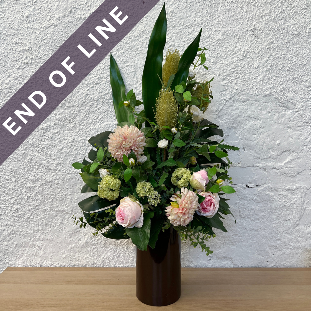 Artificial Floral Arrangement (Ex Rental) Light Pinks Ceramic