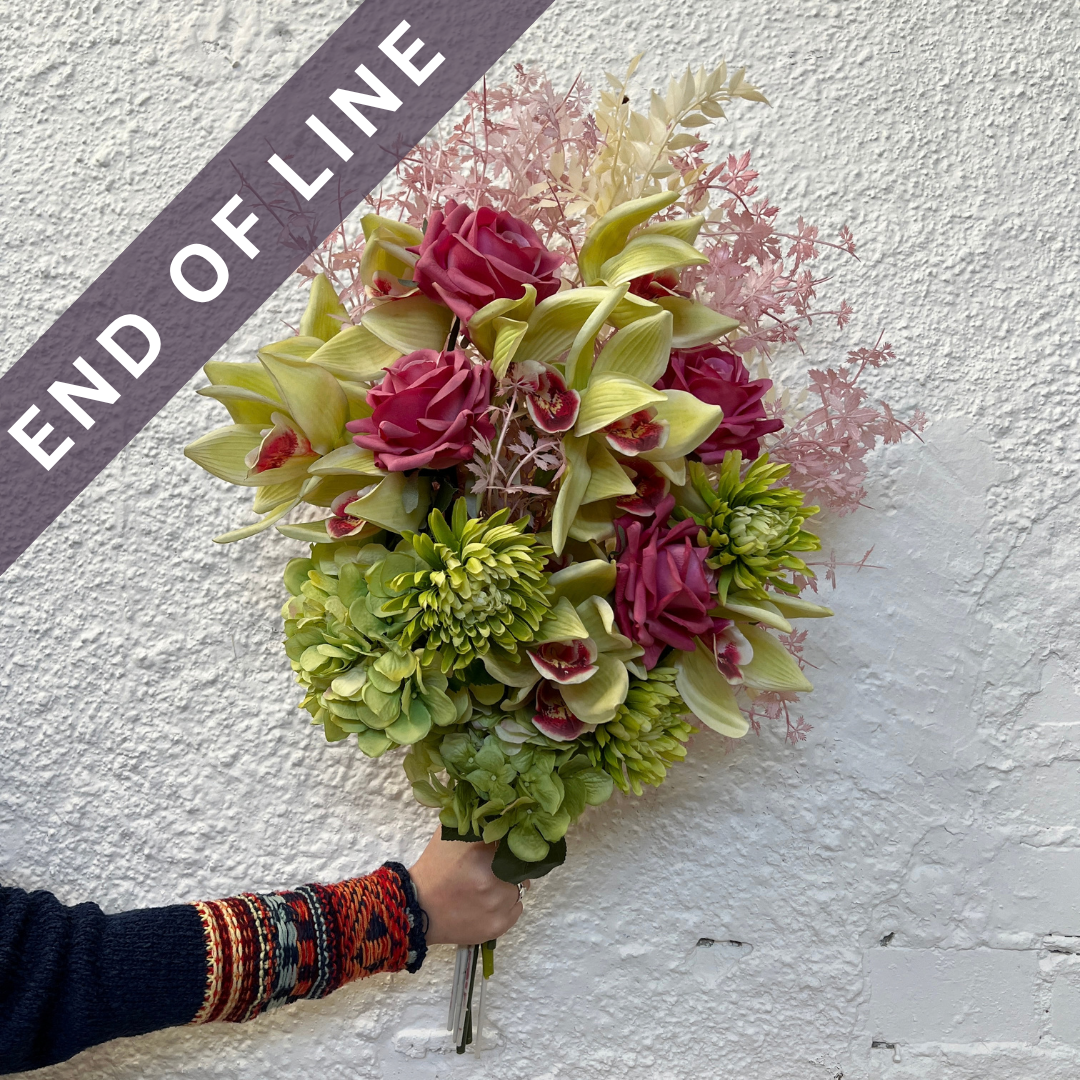 Artificial Floral Arrangement - Pinks and Greens Bunch