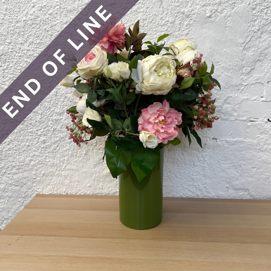 Artificial Floral Arrangement (Ex Rental) Pinks and Whites Ceramic