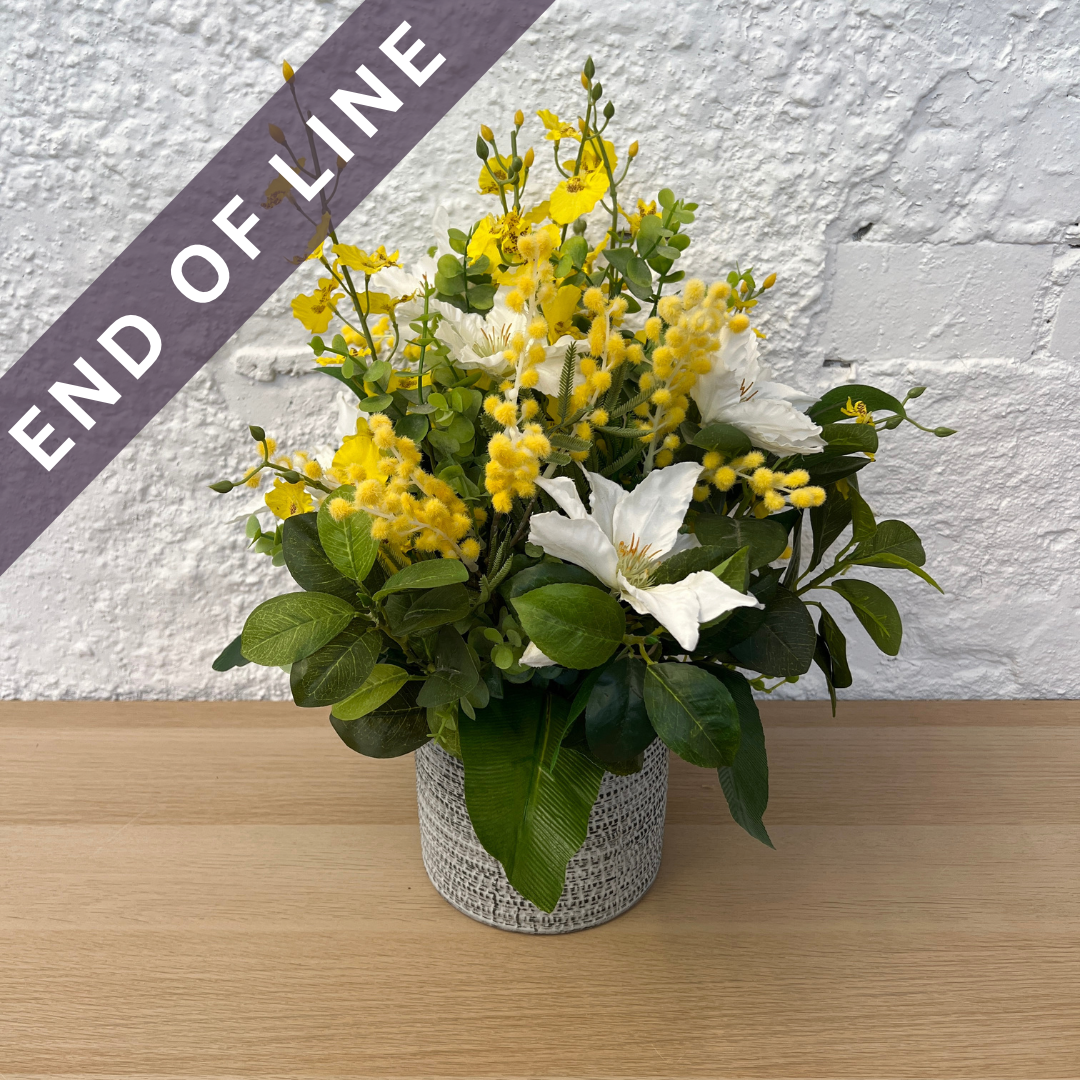 Artificial Floral Arrangement (Ex Rental) Yellows Ceramic #2