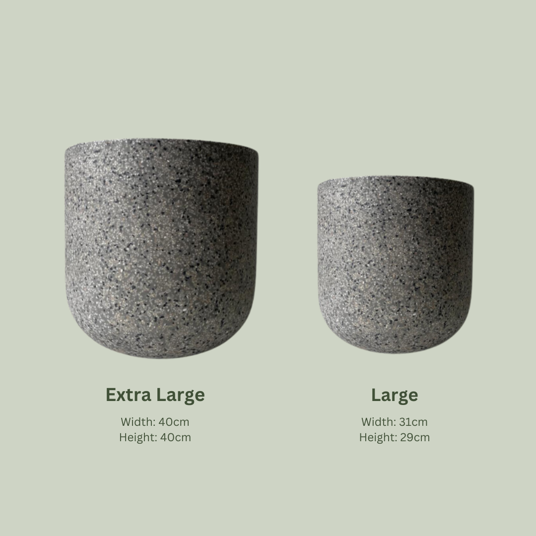 Lightweight Bruno Pot | Grey Terrazzo