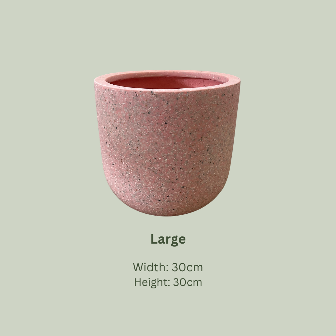 Lightweight Bruno Pot | Pink Terrazzo
