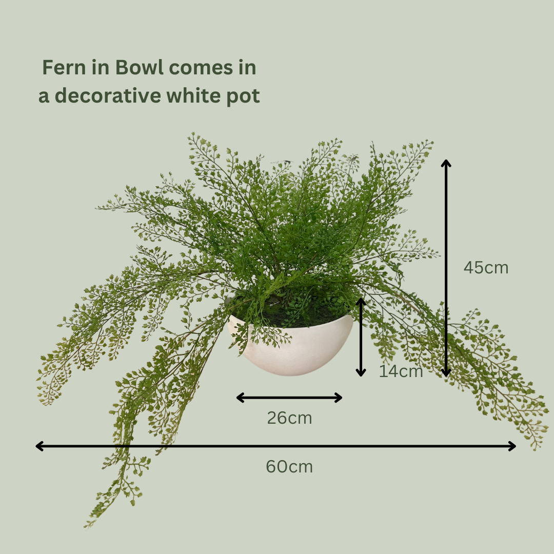Artificial Fern in Bowl