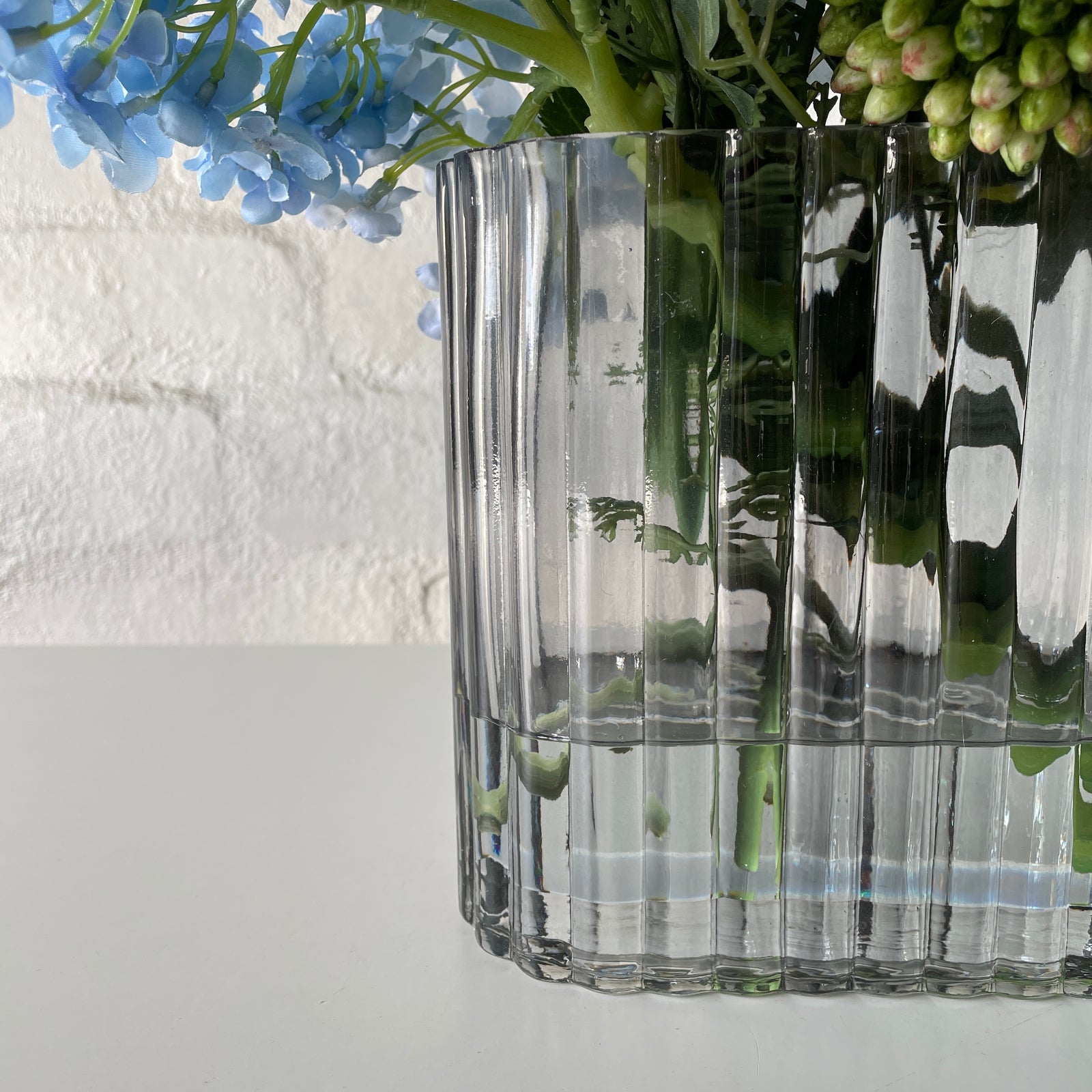 Artificial Floral Vase | Blue