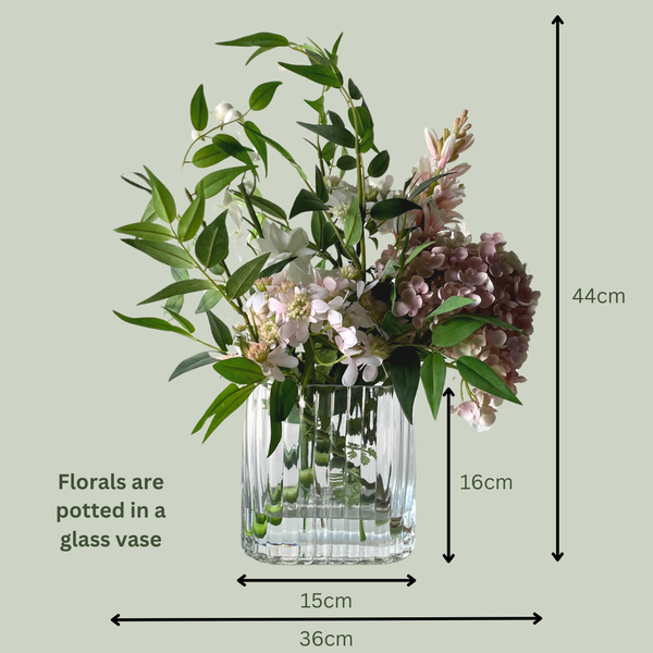 Artificial Floral Vase | Pink