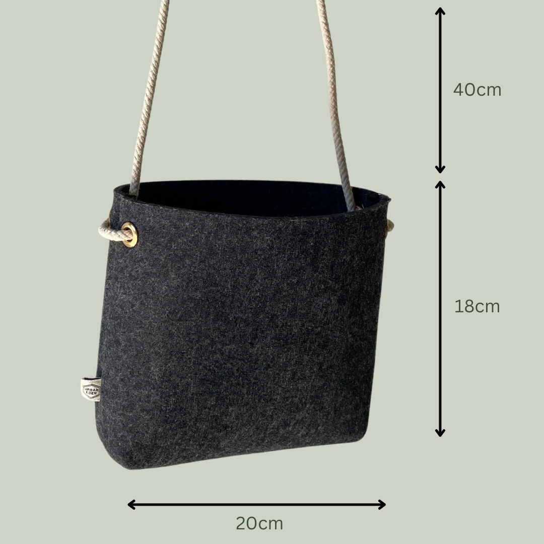 Hanging Plant Pouch | Dark Grey