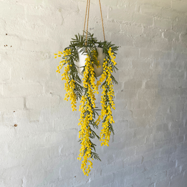 Artificial Hanging Wattle Yellow