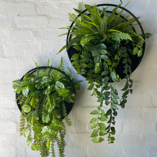 Half Moon Wall Planters | Brown Wood