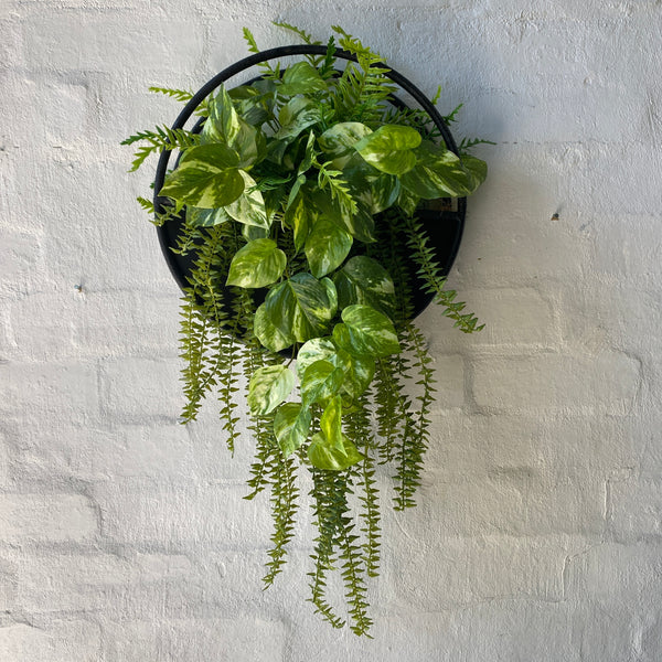 Half Moon Wall Planters | Brown Wood