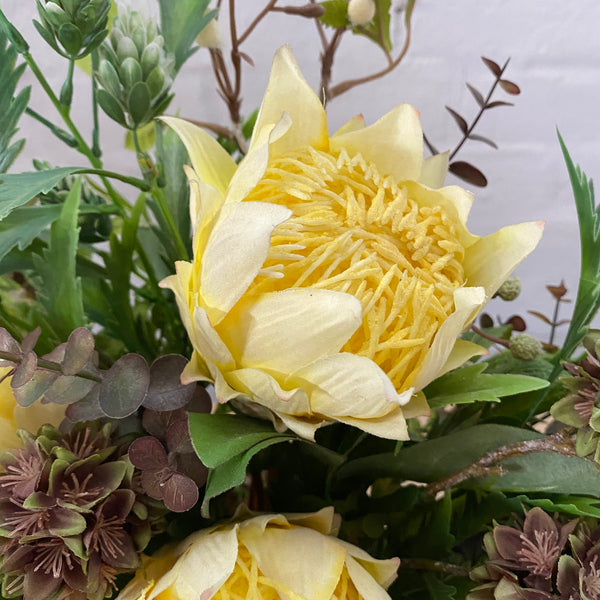 Artificial Floral Arrangement (Ex Rental) - Yellows Ceramic