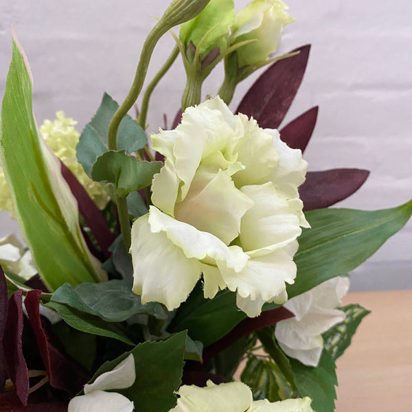 Artificial Floral Arrangement (Ex Rental) Whites and Purples Ceramic #2