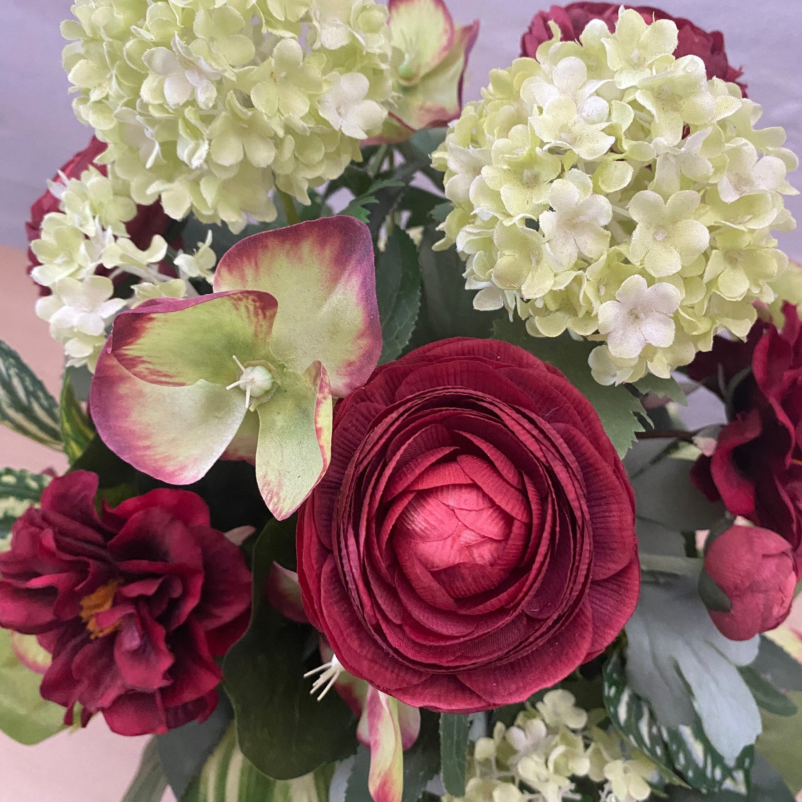 Artificial Floral Arrangement (Ex Rental) Reds and Greens Ceramic #2