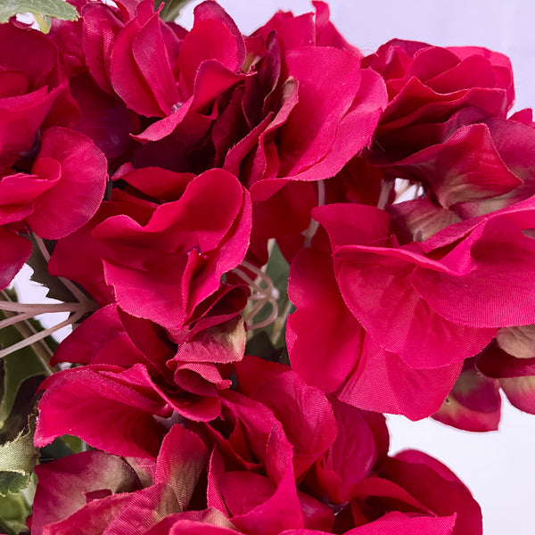 Artificial Red Hydrangeas