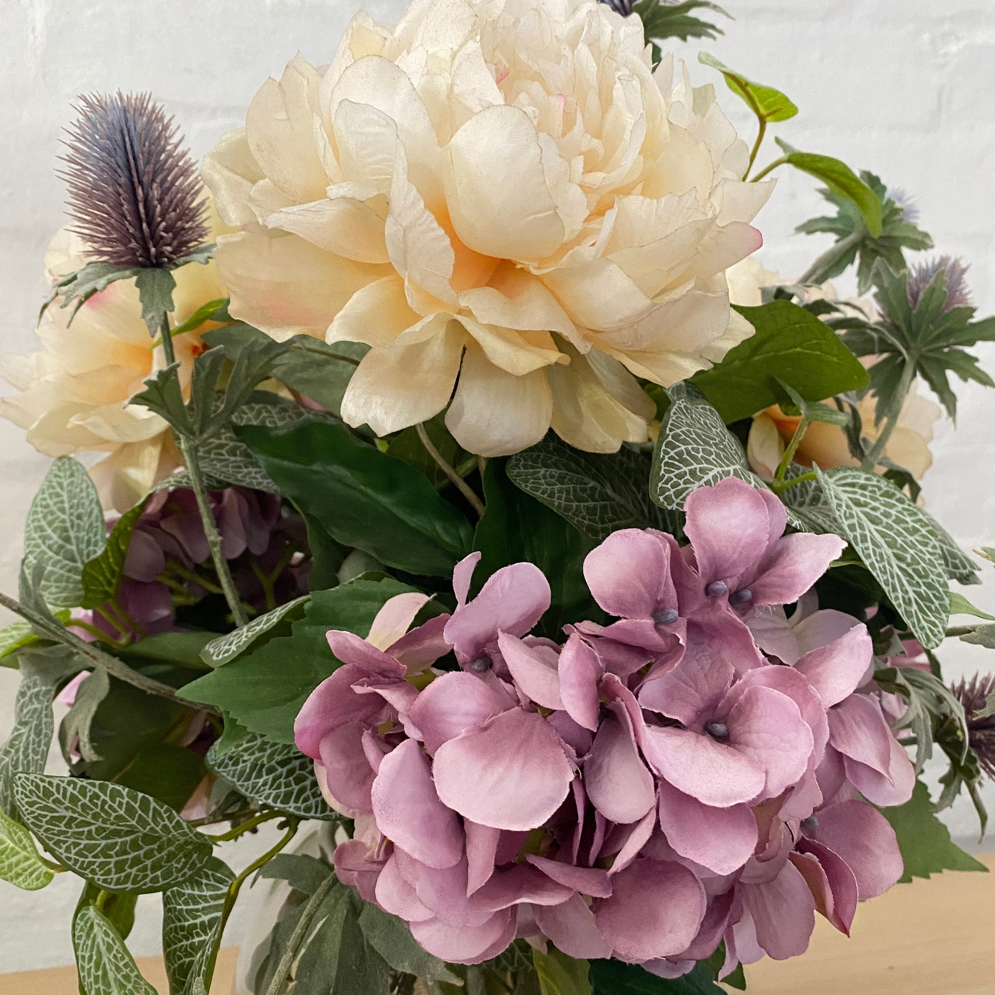 Artificial Floral Arrangement (Ex Rental) Whites and Purples