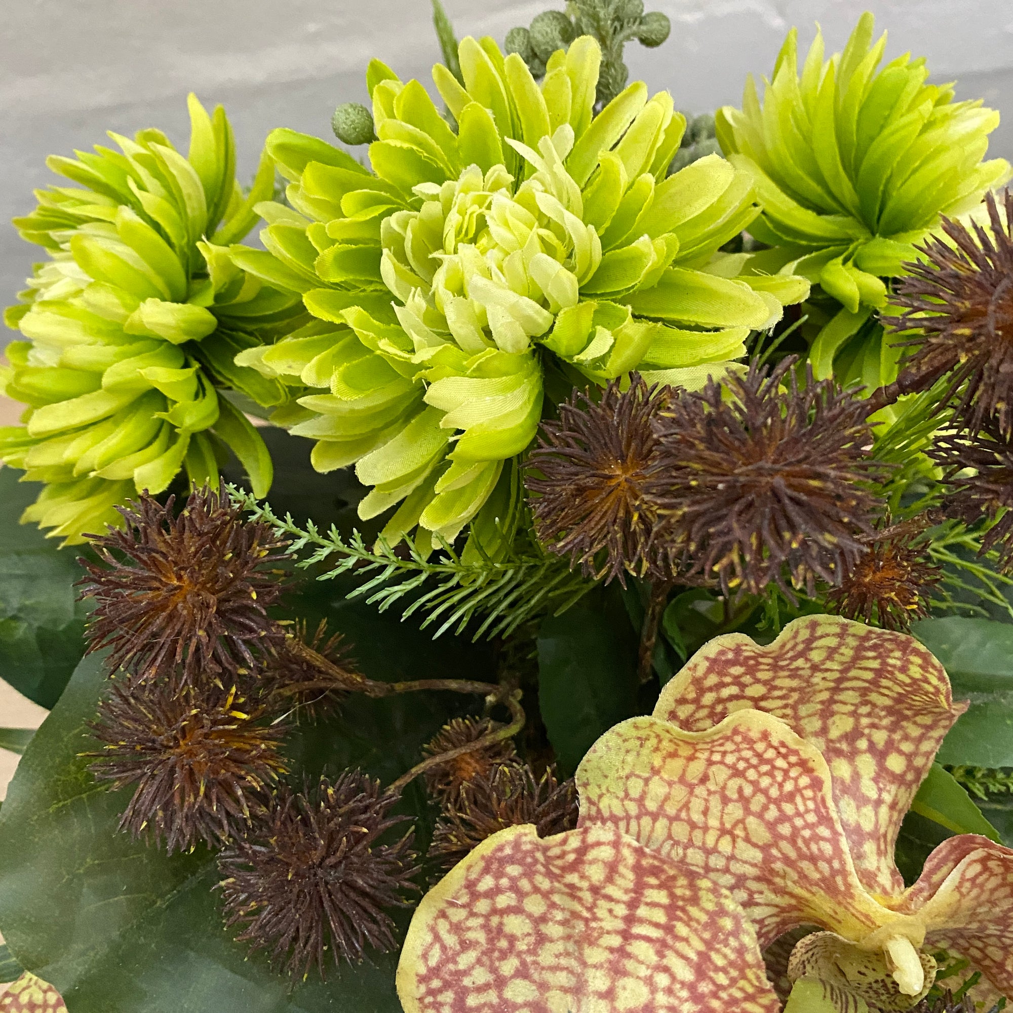 Artificial Floral Arrangement (Ex Rental) Greens Ceramic