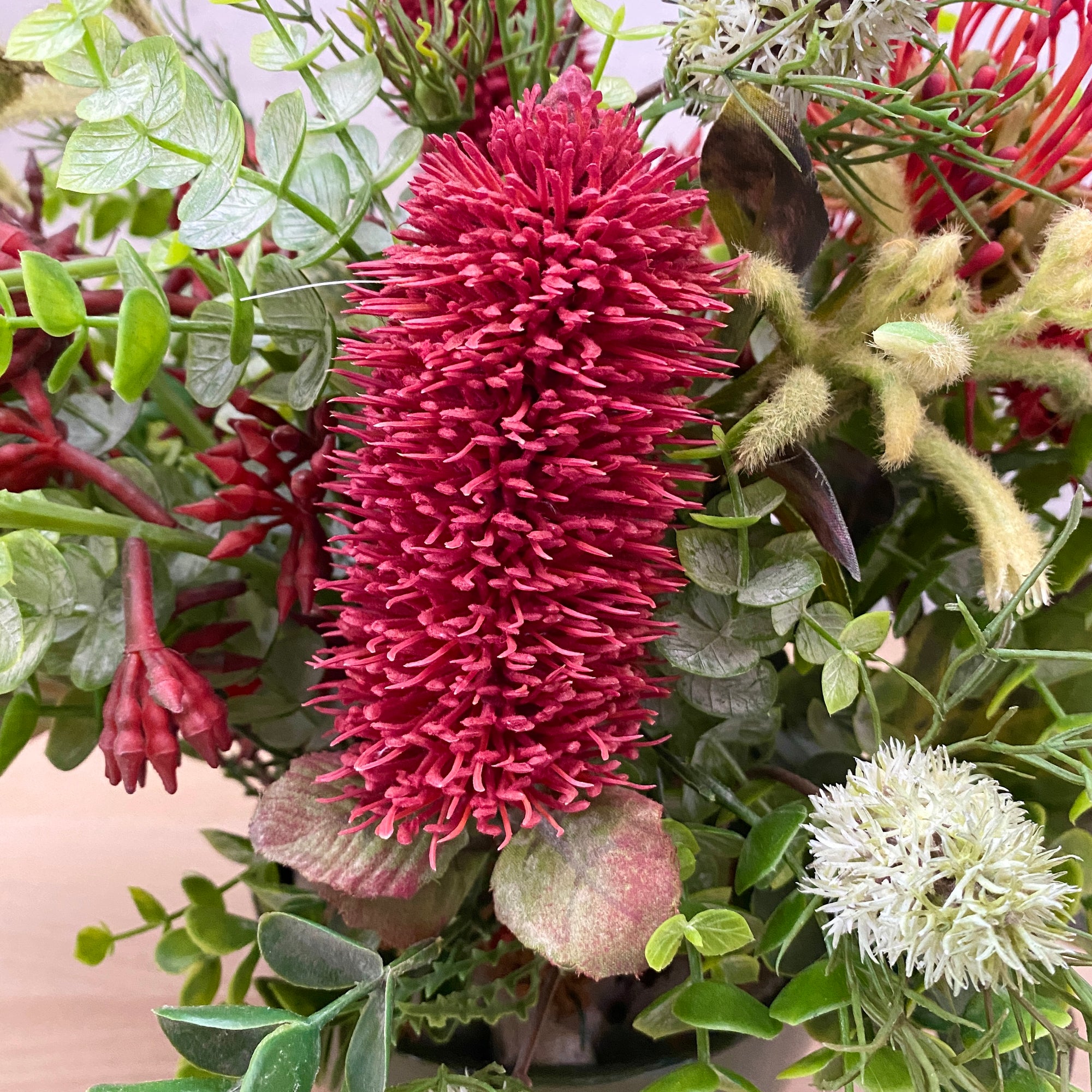 Artificial Floral Arrangement (Ex Rental) Reds Ceramic #2